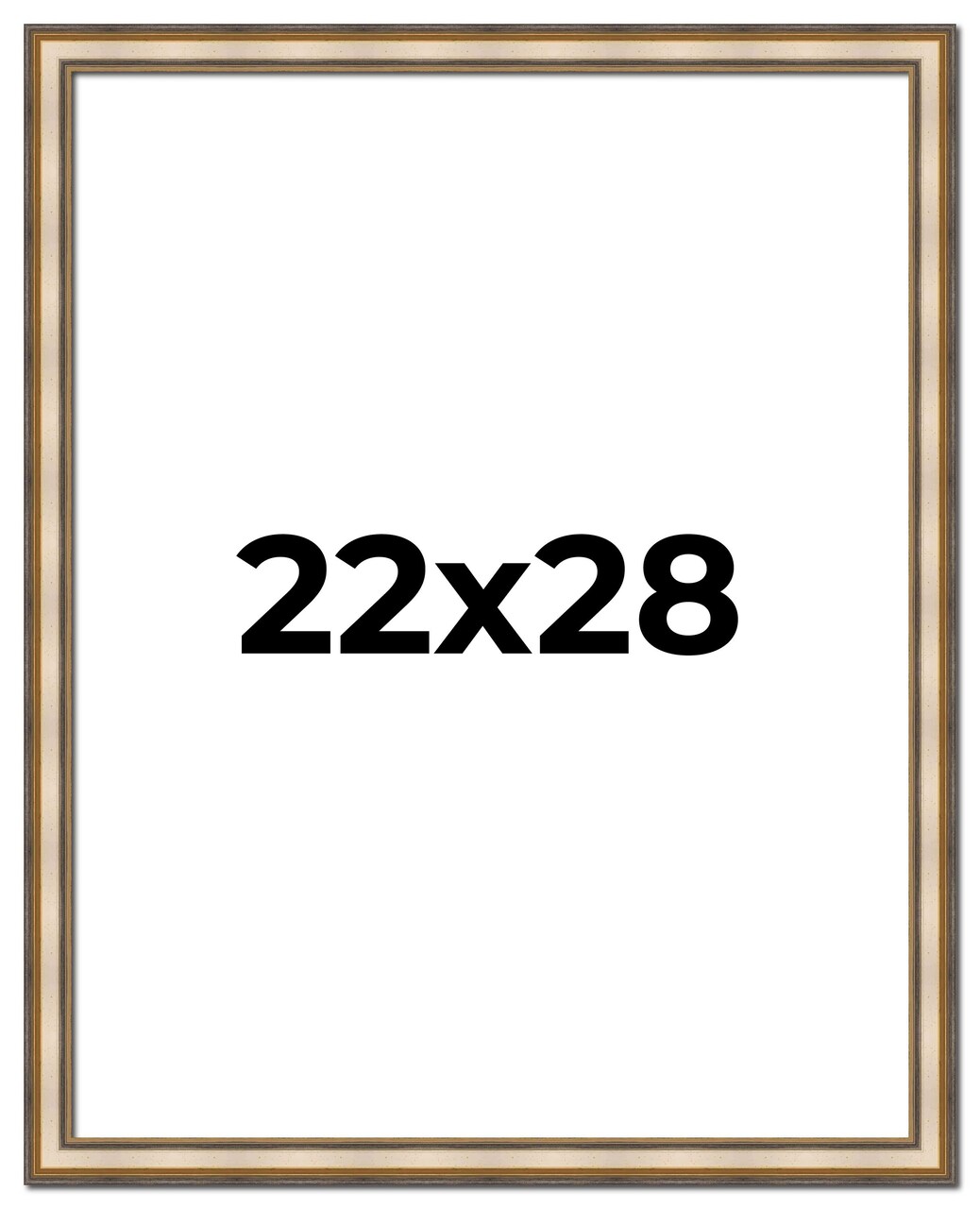 22x28 Refined Silver Picture Frame - UV Acrylic, Foam Board Backing, Hanging Hardware